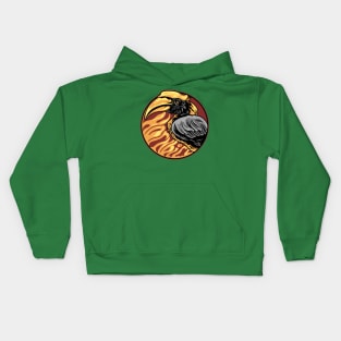 hornbill hand drawn illustration Kids Hoodie